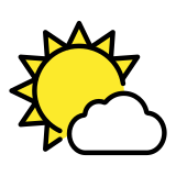 Sol com nuvens - OpenMoji