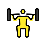 Pessoa levantando peso - OpenMoji