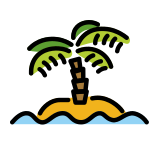 Ilha deserta - OpenMoji