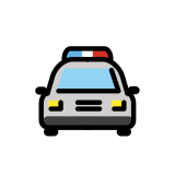 Viatura policial se aproximando - OpenMoji