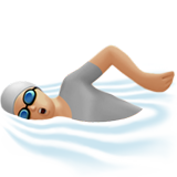 pessoa nadando: pele morena clara