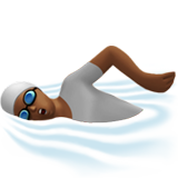 pessoa nadando: pele morena escura