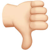 polegar para baixo: pele clara