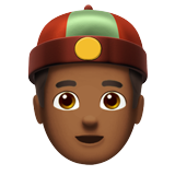 homem de boné: pele morena escura