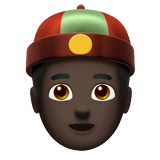 homem de boné: pele escura