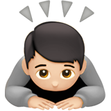 pessoa fazendo reverência: pele clara