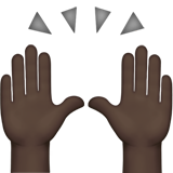 mãos para cima: pele escura