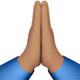 mãos juntas: pele morena