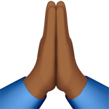 mãos juntas: pele morena escura