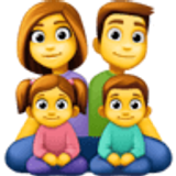 Família: homem, mulher, menina e menino - Facebook