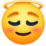 Rosto sorridente com auréola - Facebook