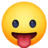 Rosto mostrando a língua - Facebook