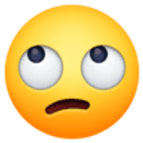 Rosto com olhos revirados - Facebook