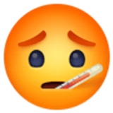 Rosto com termômetro - Facebook