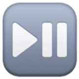 Botão de reproduzir ou pausar - Facebook