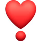 Exclamação de coração - Facebook