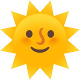 Rosto do sol - Noto Color Emoji