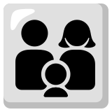 Família: homem, mulher e menino - Noto Color Emoji