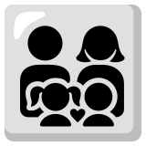Família: homem, mulher, menina e menino - Noto Color Emoji