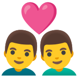 Casal apaixonado: homem e homem - Noto Color Emoji