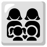 Família: mulher, mulher, menina e menino - Noto Color Emoji