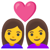 Casal apaixonado: mulher e mulher - Noto Color Emoji