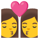 Beijo: mulher e mulher - Noto Color Emoji