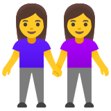 Duas mulheres de mãos dadas - Noto Color Emoji