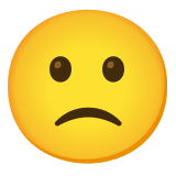 Rosto meio triste - Noto Color Emoji