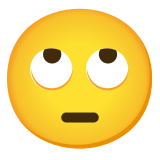 Rosto com olhos revirados - Noto Color Emoji