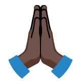 Mãos juntas: pele escura - Noto Color Emoji