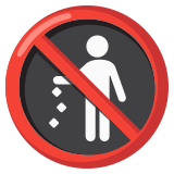 Proibido jogar lixo no chão - Noto Color Emoji