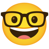 Rosto de nerd - Noto Color Emoji