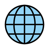 Globo com meridianos - OpenMoji