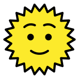Rosto do sol - OpenMoji