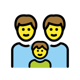 Família: homem, homem e menino - OpenMoji