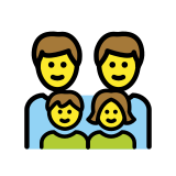 Família: homem, homem, menina e menino - OpenMoji