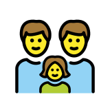 Família: homem, homem e menina - OpenMoji
