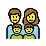 Família: homem, mulher, menino e menino - OpenMoji