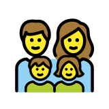 Família: homem, mulher, menina e menino - OpenMoji