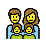 Família: homem, mulher, menina e menina - OpenMoji
