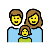 Família: homem, mulher e menina - OpenMoji