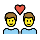 Casal apaixonado: homem e homem - OpenMoji