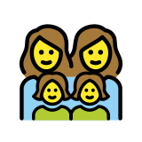 Família: mulher, mulher, menina e menina - OpenMoji
