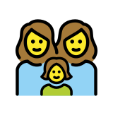 Família: mulher, mulher e menina - OpenMoji