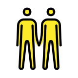 Dois homens de mãos dadas - OpenMoji