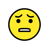 Rosto angustiado - OpenMoji