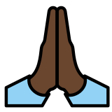 Mãos juntas: pele escura - OpenMoji