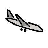 Avião aterrissando - OpenMoji