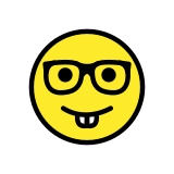 Rosto de nerd - OpenMoji